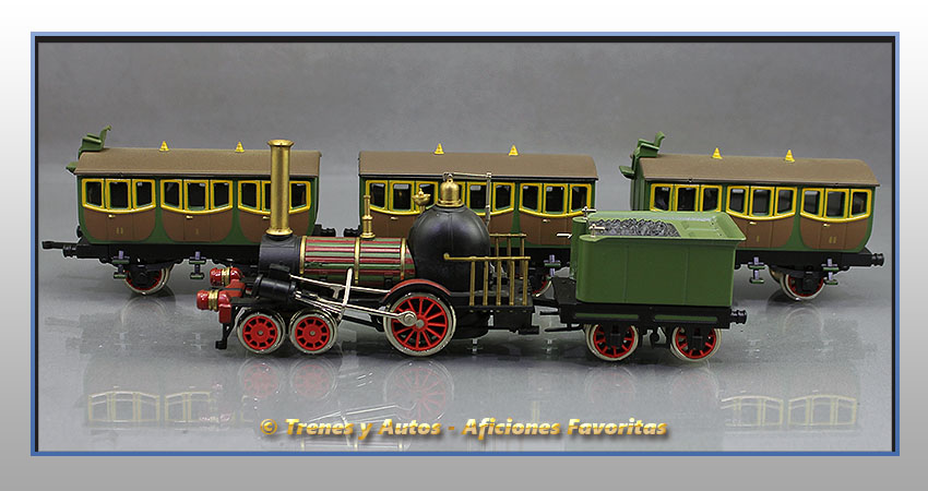 Set Locomotora vapor Prussia y Coches pasajeros - Berlín Potsdam